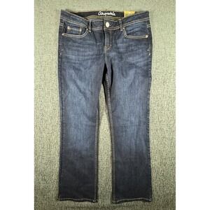 Aeropostale Chelsea Bootcut Low Rise Womens Jeans Size 10 Short Blue Stretch